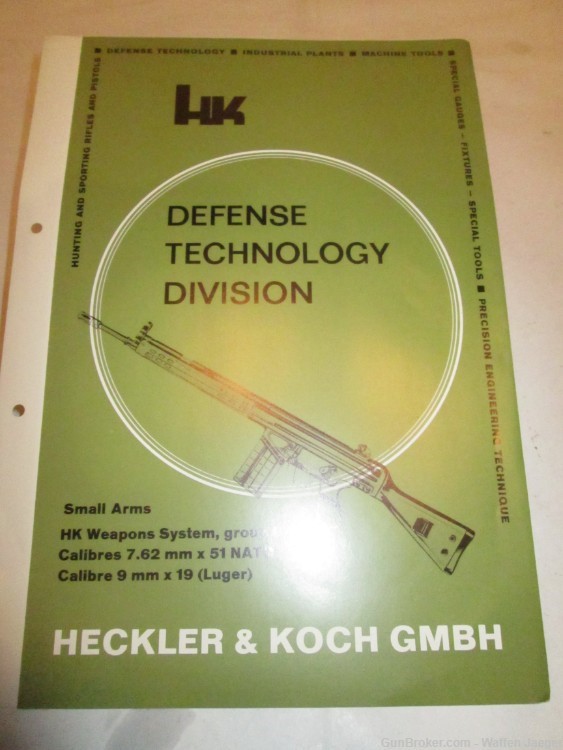 (4) HK Vintage Defense Tech Div Foldout Brochures RARE H&K Heckler Koch NEW-img-1