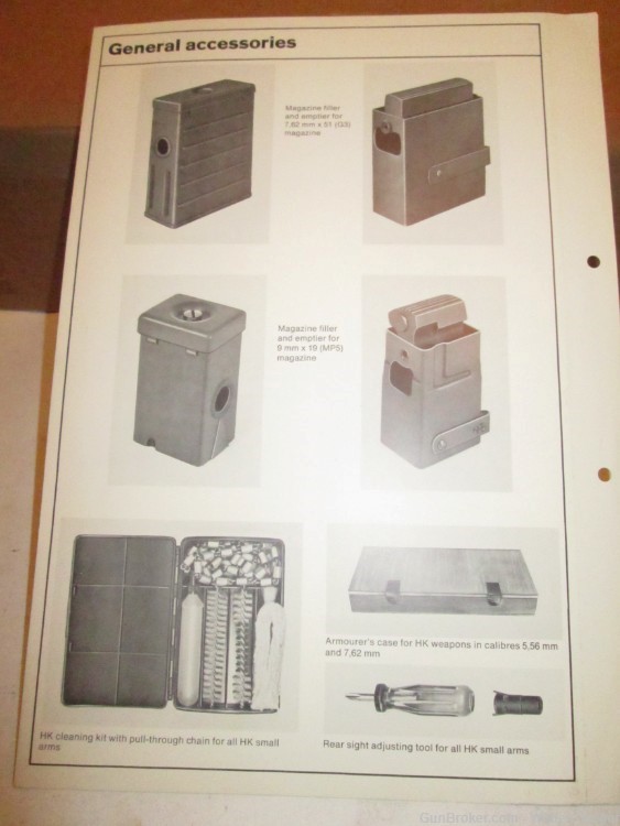 (4) HK Vintage Defense Tech Div Foldout Brochures RARE H&K Heckler Koch NEW-img-10