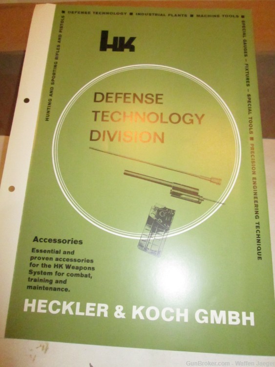 (4) HK Vintage Defense Tech Div Foldout Brochures RARE H&K Heckler Koch NEW-img-7