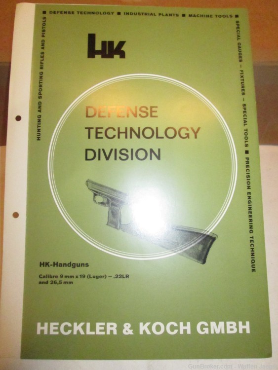 (4) HK Vintage Defense Tech Div Foldout Brochures RARE H&K Heckler Koch NEW-img-3
