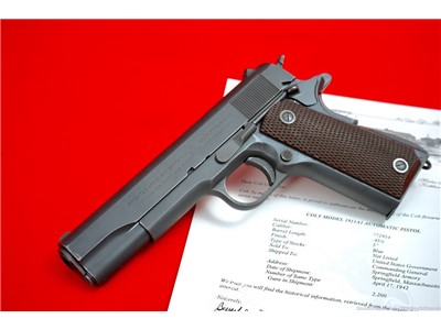 Ultra Rare 1942 Colt 1911A1 US Property Marked & WB Inspected & Lettered