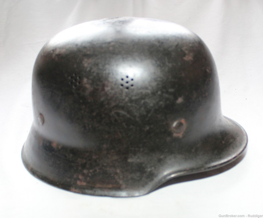 Original WW2 German Police Fire Civil M34 Gladiator Helmet +liner/chinstrap-img-8