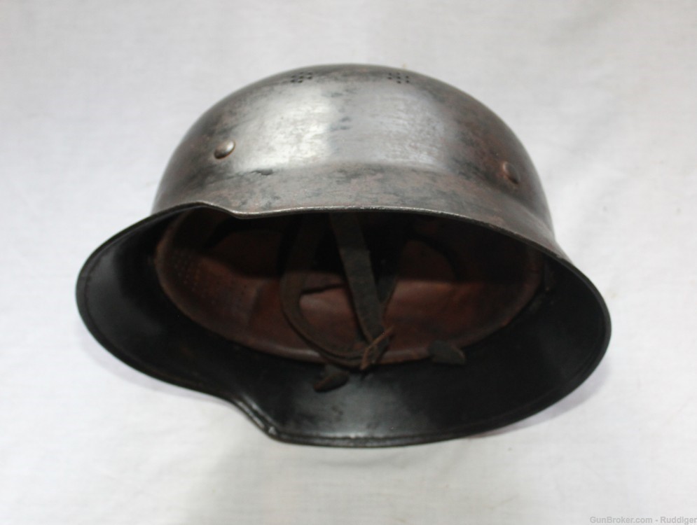 Original WW2 German Police Fire Civil M34 Gladiator Helmet +liner/chinstrap-img-1