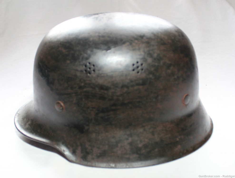 Original WW2 German Police Fire Civil M34 Gladiator Helmet +liner/chinstrap-img-6