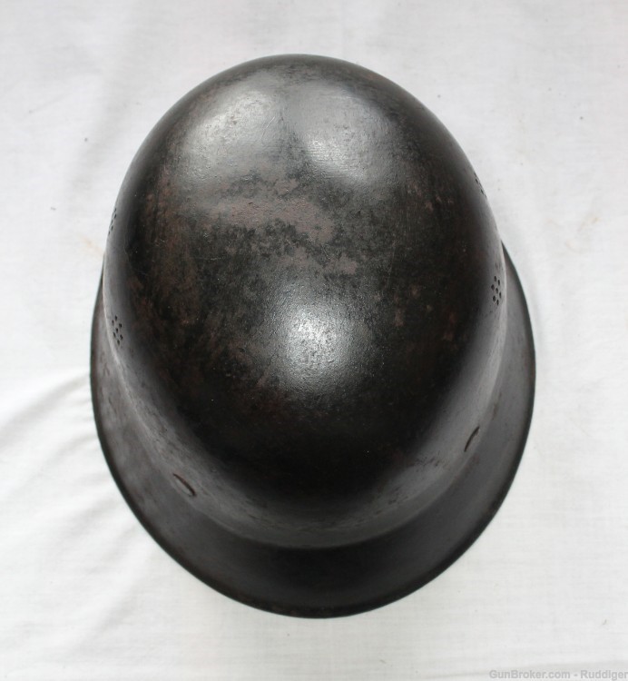 Original WW2 German Police Fire Civil M34 Gladiator Helmet +liner/chinstrap-img-4