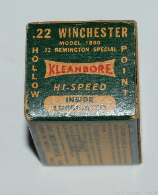 Vintage Full Box Remington Kleanbore in 22 Winchester Rem Special 1890 HP-img-1