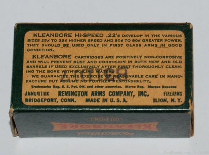 Vintage Full Box Remington Kleanbore in 22 Winchester Rem Special 1890 HP-img-3