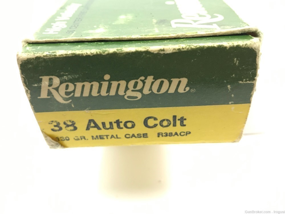 Remington .38 Auto Colt 130 Gr Metal Case Vintage Box 47 Rounds 1204-QP-img-5
