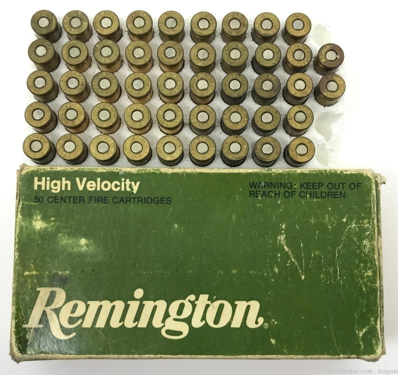 Remington .38 Auto Colt 130 Gr Metal Case Vintage Box 47 Rounds 1204-QP-img-0