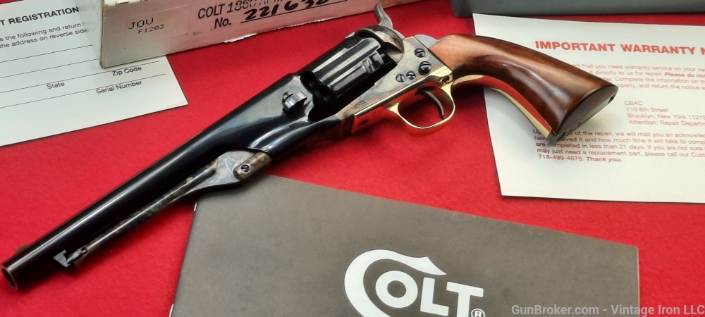 Colt Signature Series 1860 Army with Rare Fluted Cyl. .44 percussion NIB! -img-31