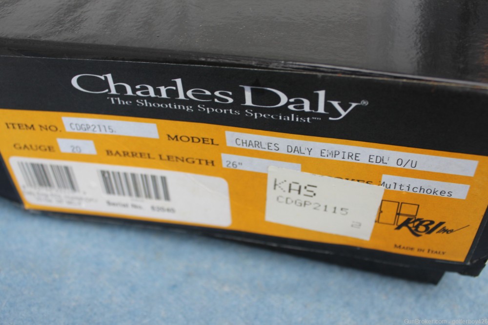 REDUCED NIB Charles Daly Empire Grade 20 ga Engraved sideplates SIC-img-1
