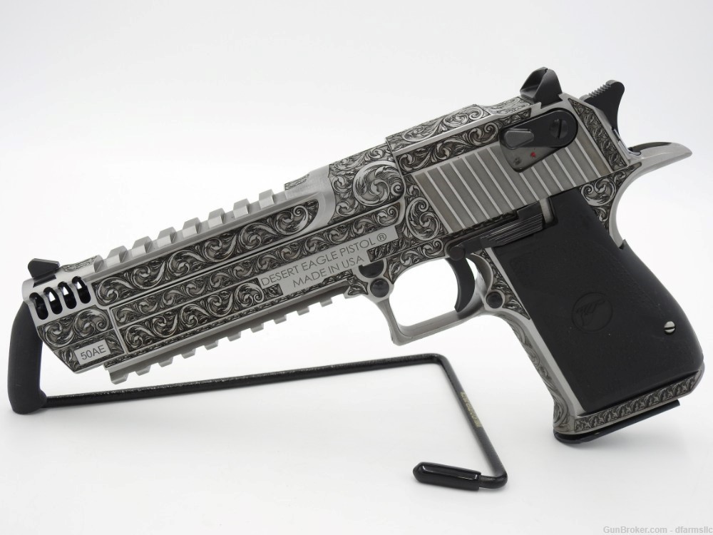 Rare Incredible Custom Engraved Desert Eagle DE50SRMB Mark XIX .50 AE  -img-3