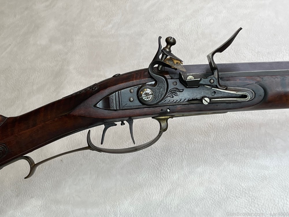 Flintlock Rifle Highly Ornate Custom .50 Caliber Swamped Pennsylvania Style-img-2
