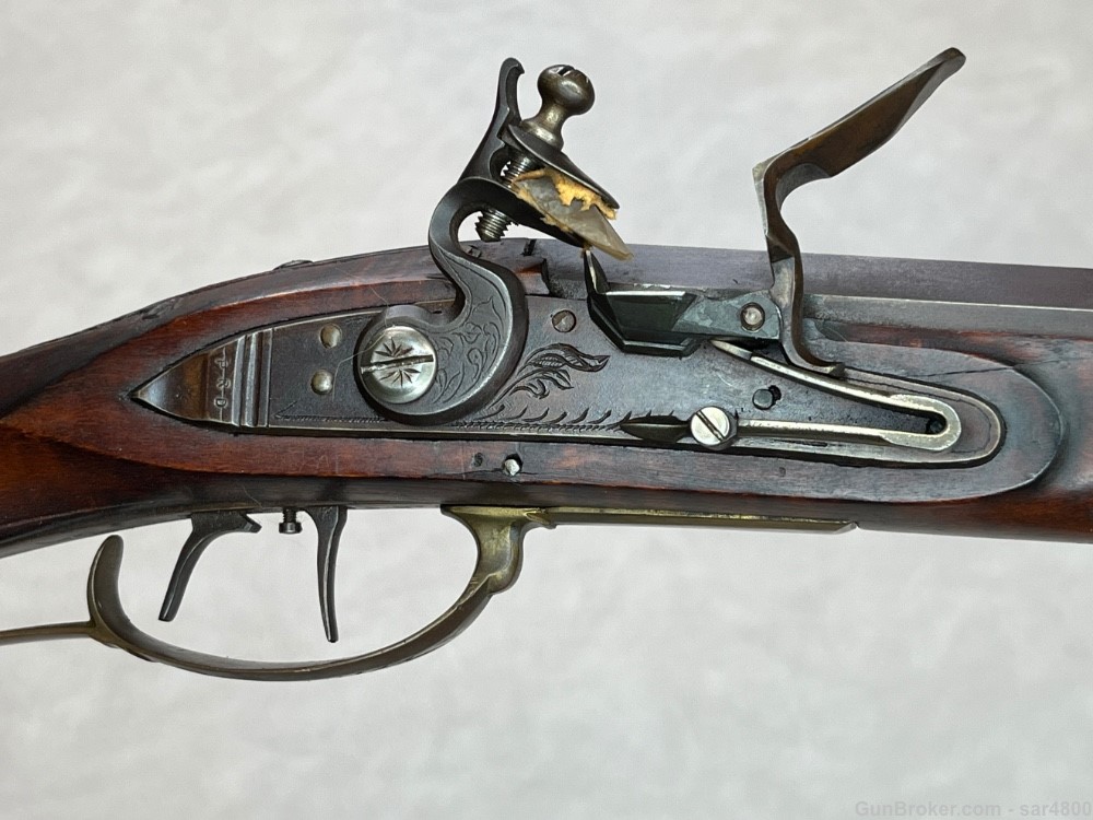 Flintlock Rifle Highly Ornate Custom .50 Caliber Swamped Pennsylvania Style-img-5