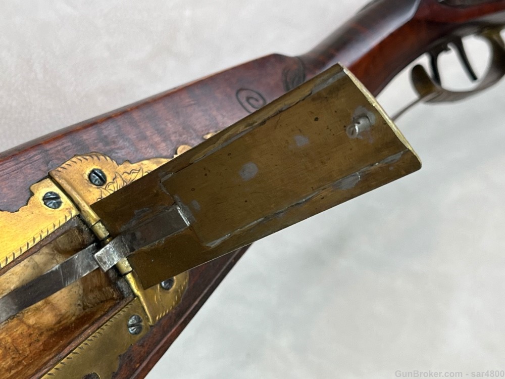 Flintlock Rifle Highly Ornate Custom .50 Caliber Swamped Pennsylvania Style-img-43