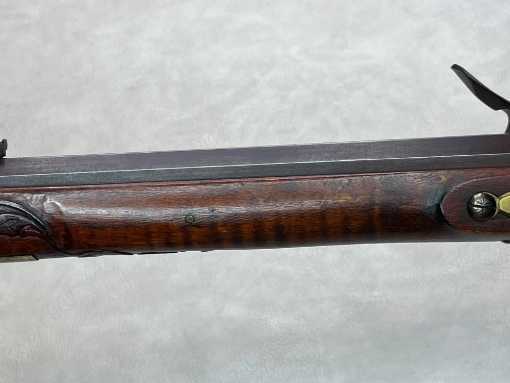 Flintlock Rifle Highly Ornate Custom .50 Caliber Swamped Pennsylvania Style-img-15