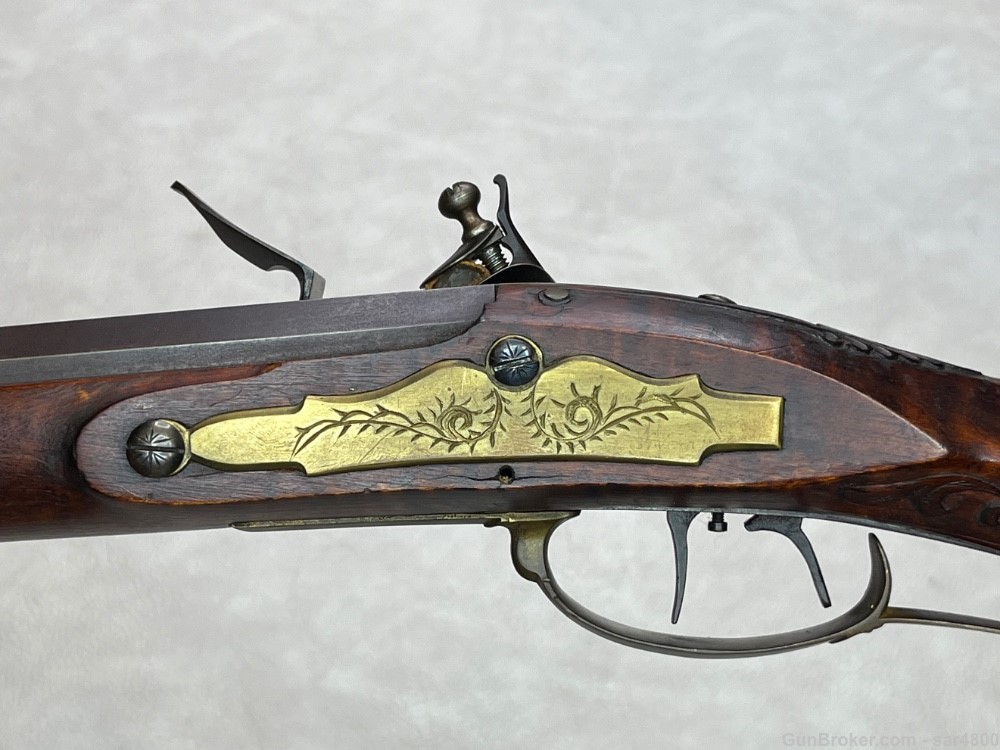 Flintlock Rifle Highly Ornate Custom .50 Caliber Swamped Pennsylvania Style-img-14