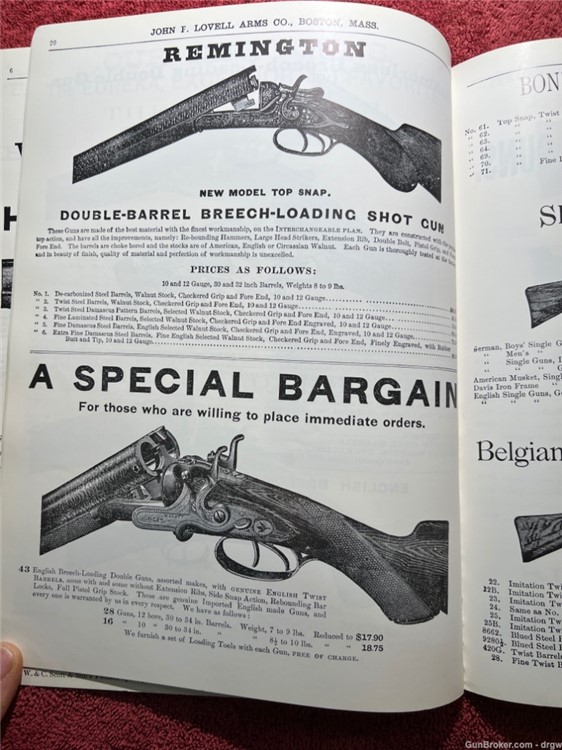 JOHN P. LOVELL ARMS CO.,CATALOGUE No. 42. 1890 (Reprint 1971) Guns Rifles-img-3