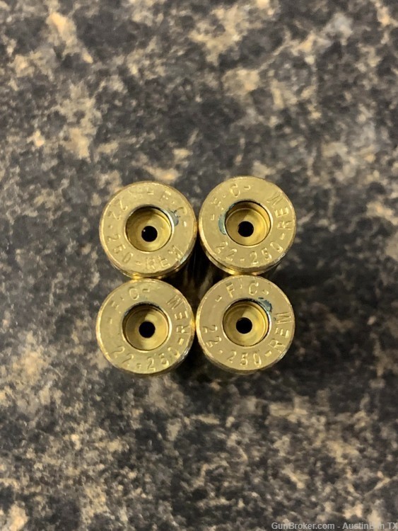 Federal 22-250 Remington Unfired Brass. 50ct from Factory Pull Downs.-img-2