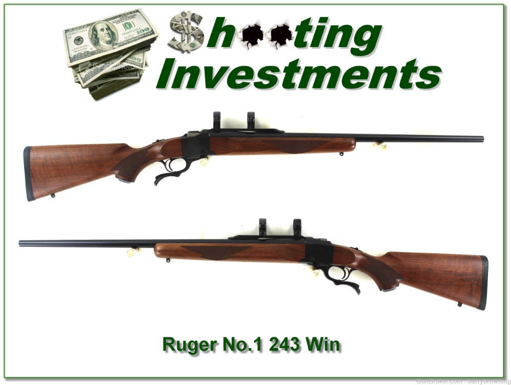 Ruger No.1 B in 243 Winchester looks new!-img-0