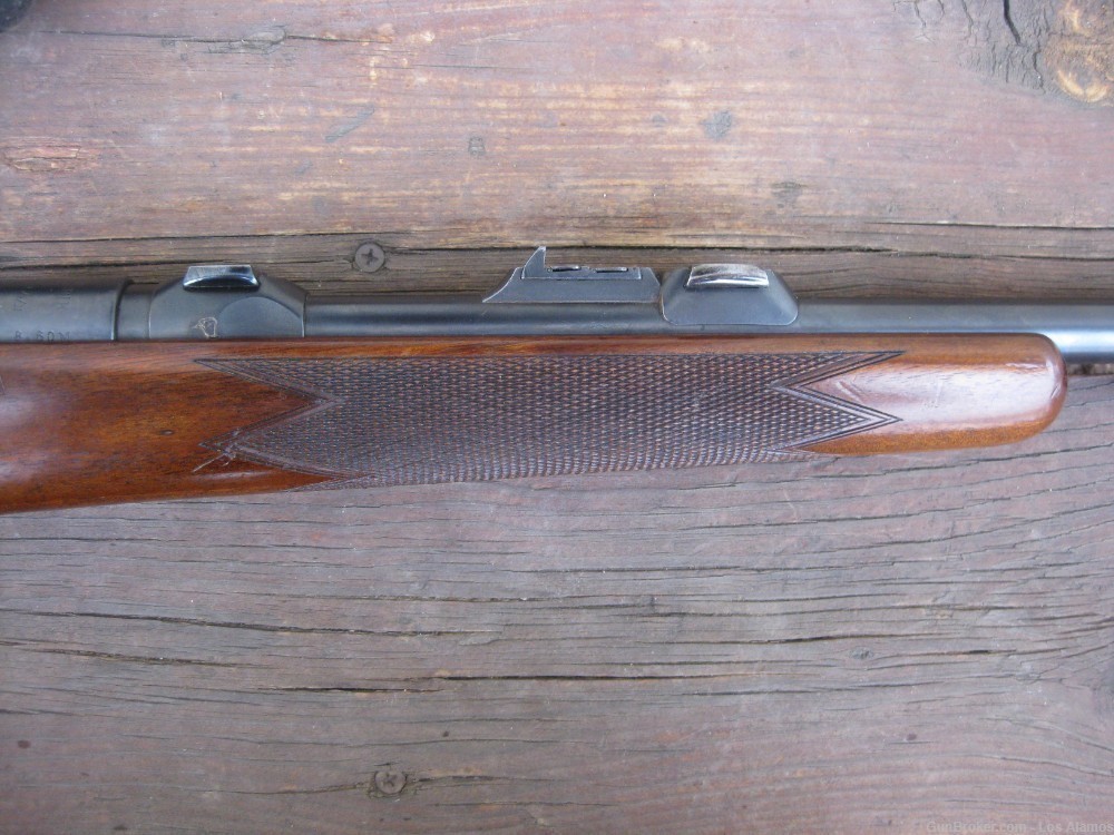 Mauser commercial sporting rifle, early 3 digit SN 711, made 1899, Rigby-img-4