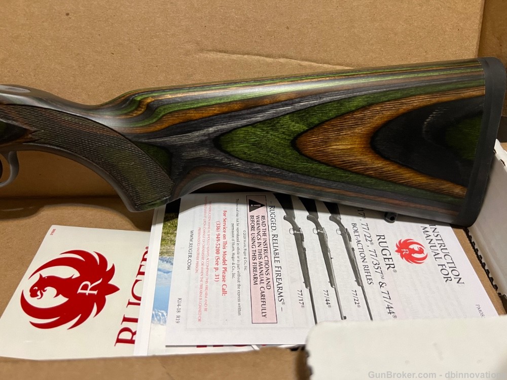 Ruger 77/17 .17 WSM Green Mountain Laminate Stainless 18.5" Threaded 7219-img-1