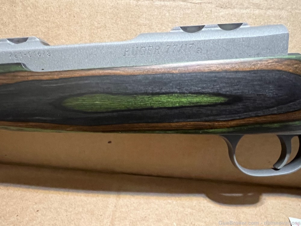 Ruger 77/17 .17 WSM Green Mountain Laminate Stainless 18.5" Threaded 7219-img-2