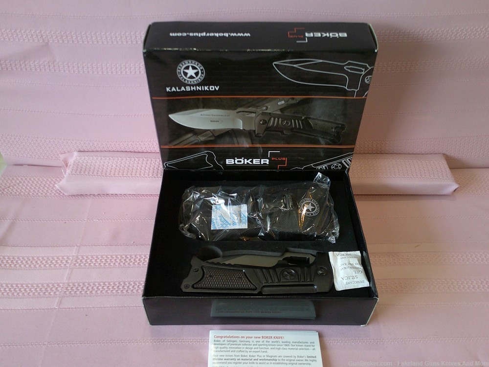 New W/Box Limited Edition 0108 of 1500 Boker Plus Kalashnikov folding knife-img-10