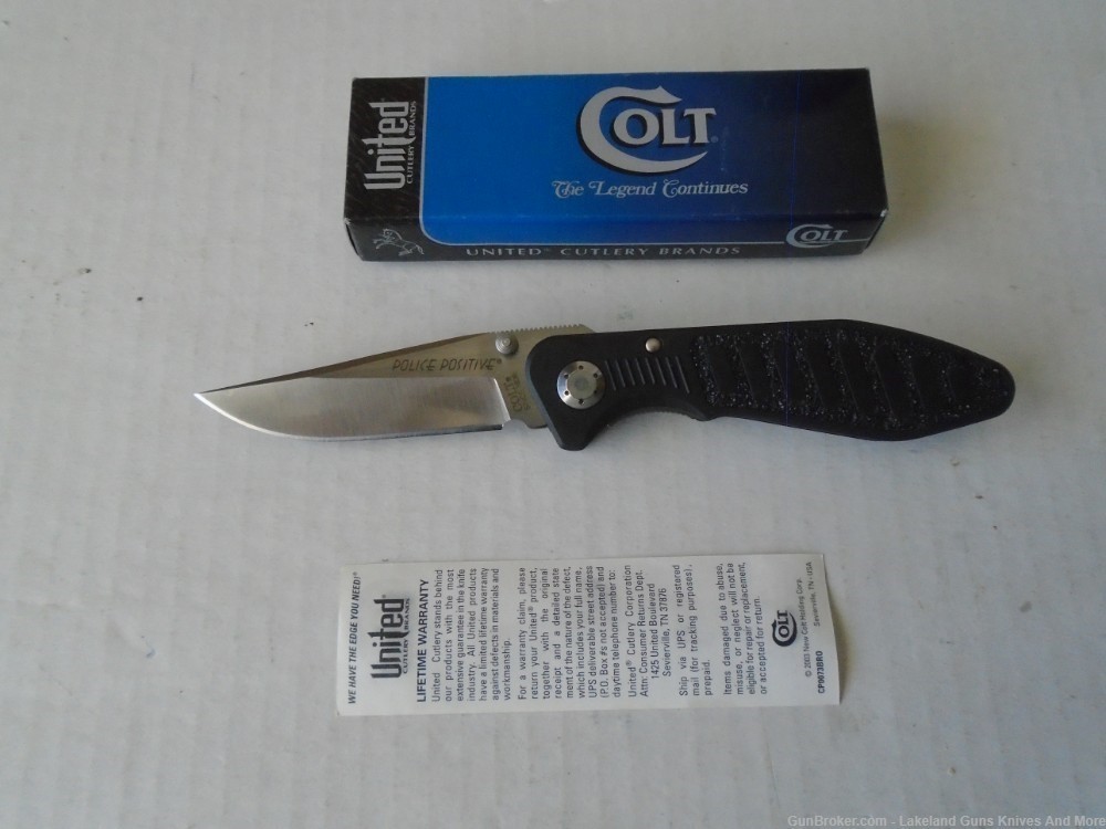 NIB COLT CT0102OPNB Police Positive Folding Tactical Knife-img-0
