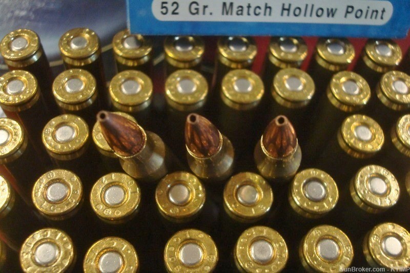 50 BLACK HILLS .223 H.P. 52 grain MATCH brass cased ammunition-img-1