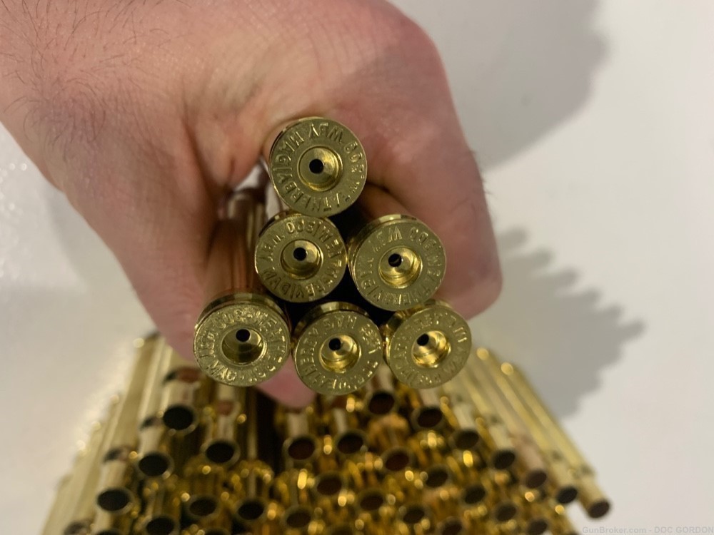 300 Weatherby Magnum 300 wby mag 100 count once fired brass-img-1