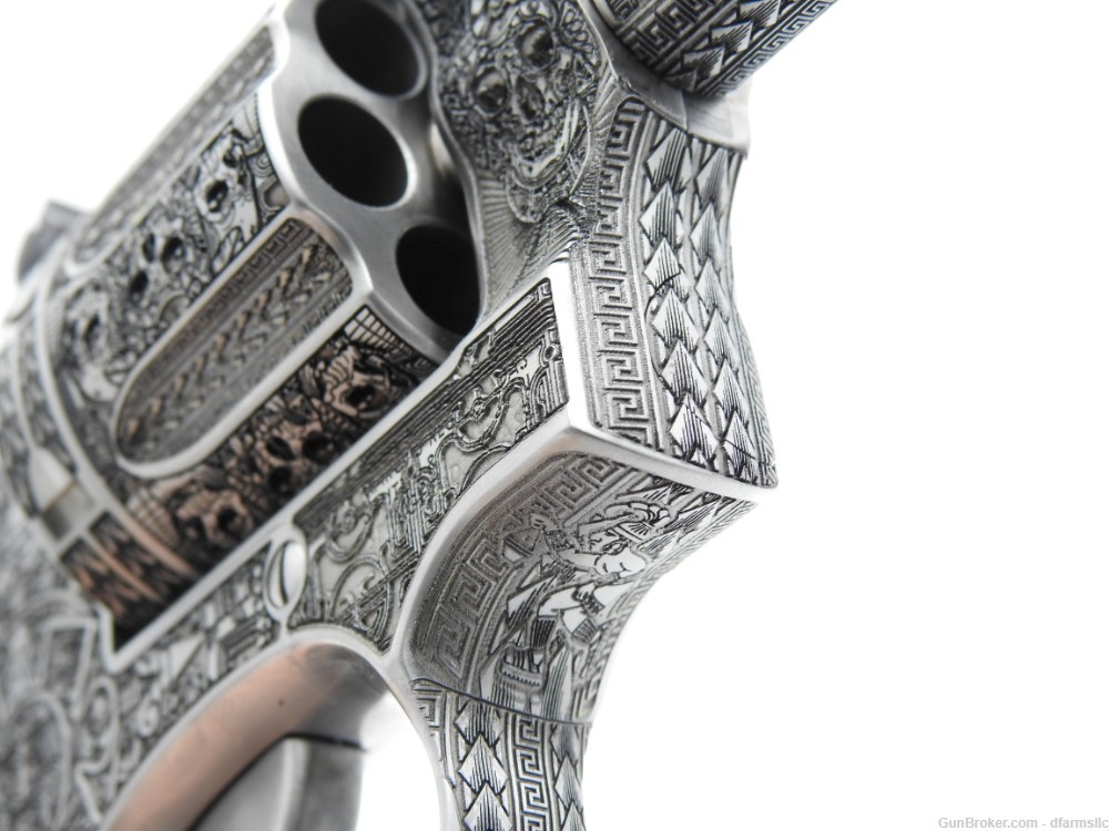 Rare Unique Aztec Custom Engraved S&W Smith & Wesson 686 Plus 6" 357 MAG-img-24