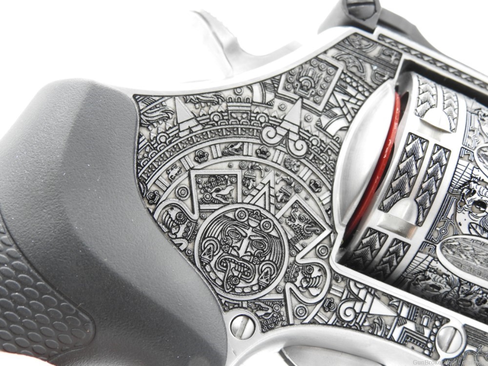 Rare Unique Aztec Custom Engraved S&W Smith & Wesson 686 Plus 6" 357 MAG-img-28