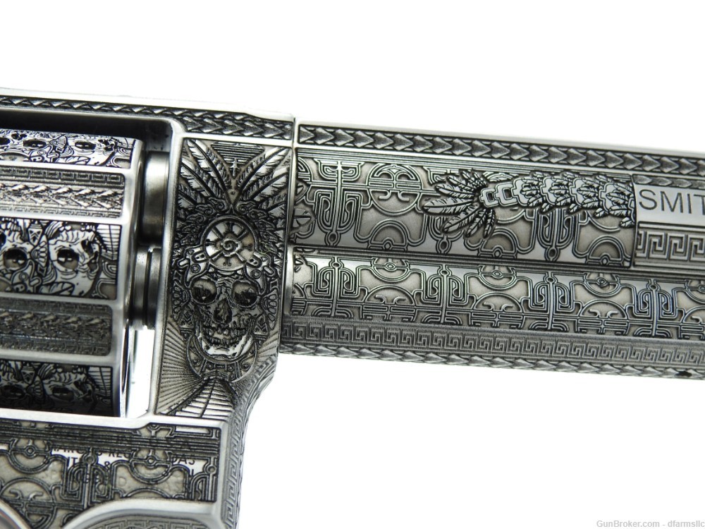 Rare Unique Aztec Custom Engraved S&W Smith & Wesson 686 Plus 6" 357 MAG-img-27