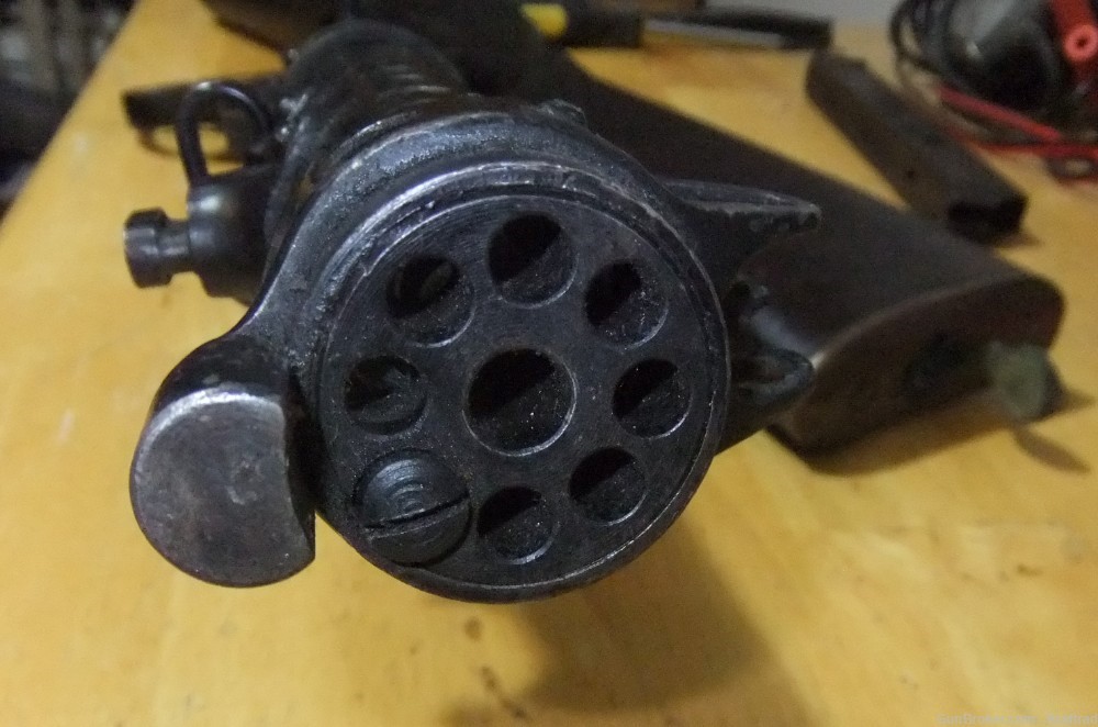 Lanchester MKI WWII British 9mm Dummy Machine Gun MP28 STEN Display -img-4