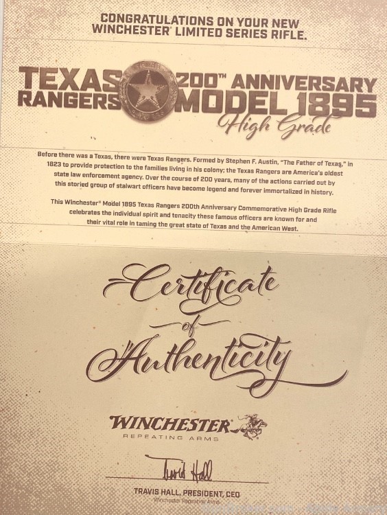 Texas Rangers 200th Anniversary Set Winchester Colt Matching Set #18 RARE!-img-24