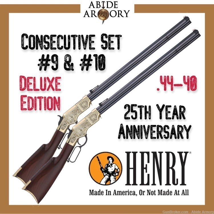 Henry 25th Anniversary Deluxe Original .44-40 Consecutive #9 &#10 Henry-img-0