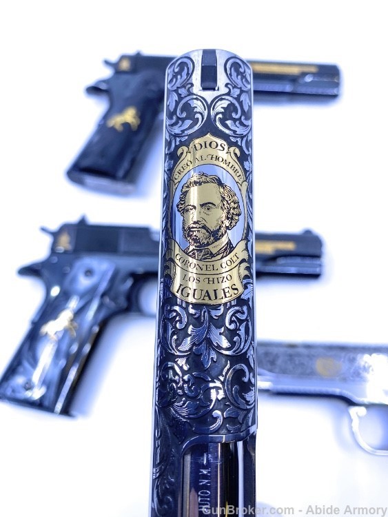 Samuel Colt 1911 Stainless Blued 45 38 Serial #4 Set Colt-38-Collector Rare-img-16