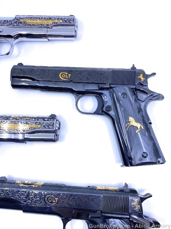 Samuel Colt 1911 Stainless Blued 45 38 Serial #4 Set Colt-38-Collector Rare-img-3