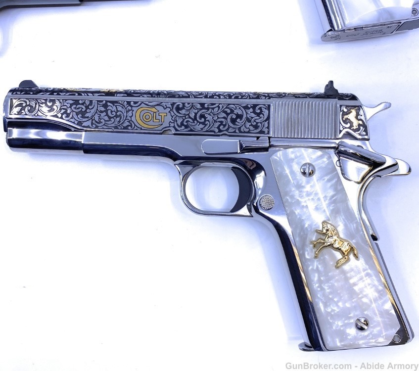 Samuel Colt 1911 Stainless Blued 45 38 Serial #4 Set Colt-38-Collector Rare-img-7