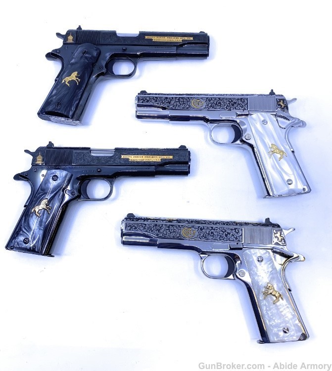 Samuel Colt 1911 Stainless Blued 45 38 Serial #4 Set Colt-38-Collector Rare-img-6