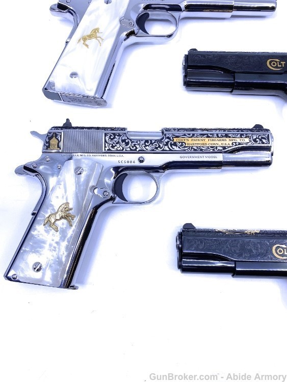 Samuel Colt 1911 Stainless Blued 45 38 Serial #4 Set Colt-38-Collector Rare-img-4