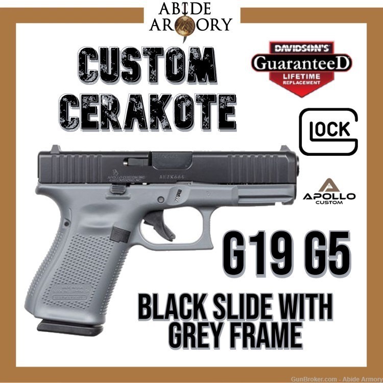 Glock 19 G5 9mm Apollo Custom Davidsons Exclusive Grey ACG-57029 Penny-img-0
