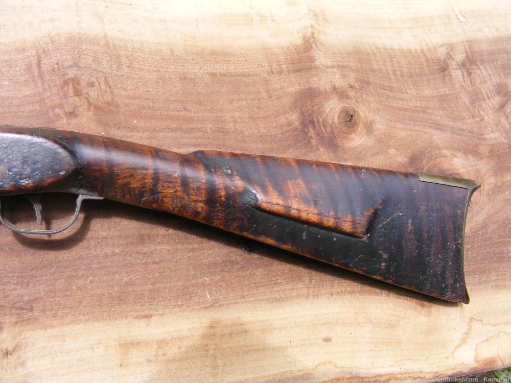 Antique Percussion Half Stock Rifle Tryon London Black Powder Muzzleloader-img-6