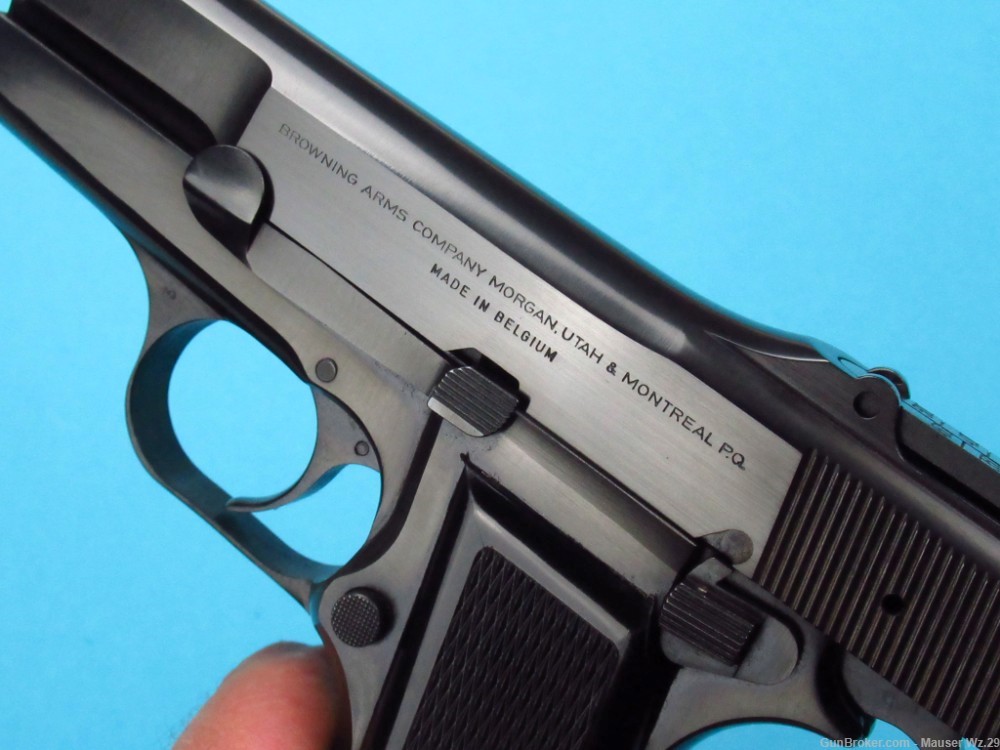 Rare 1973 Tangent slotted Browning Hi Power Belgian pistol 9mm Luger BHP-img-93