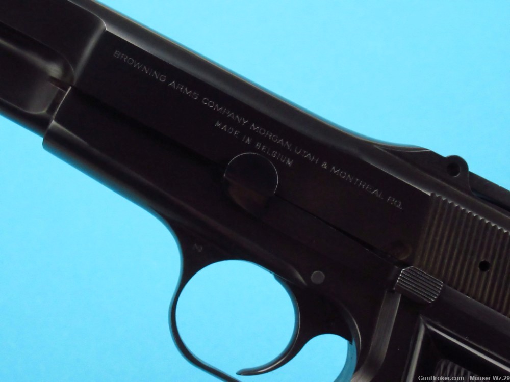 Rare 1973 Tangent slotted Browning Hi Power Belgian pistol 9mm Luger BHP-img-36