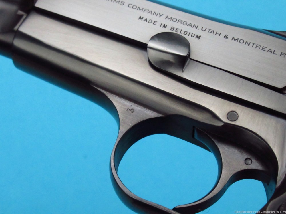 Rare 1973 Tangent slotted Browning Hi Power Belgian pistol 9mm Luger BHP-img-26