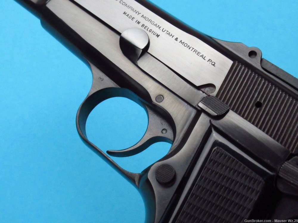 Rare 1973 Tangent slotted Browning Hi Power Belgian pistol 9mm Luger BHP-img-23