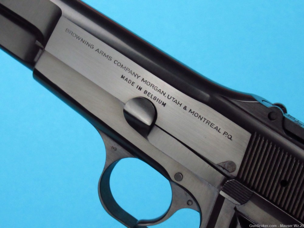 Rare 1973 Tangent slotted Browning Hi Power Belgian pistol 9mm Luger BHP-img-21