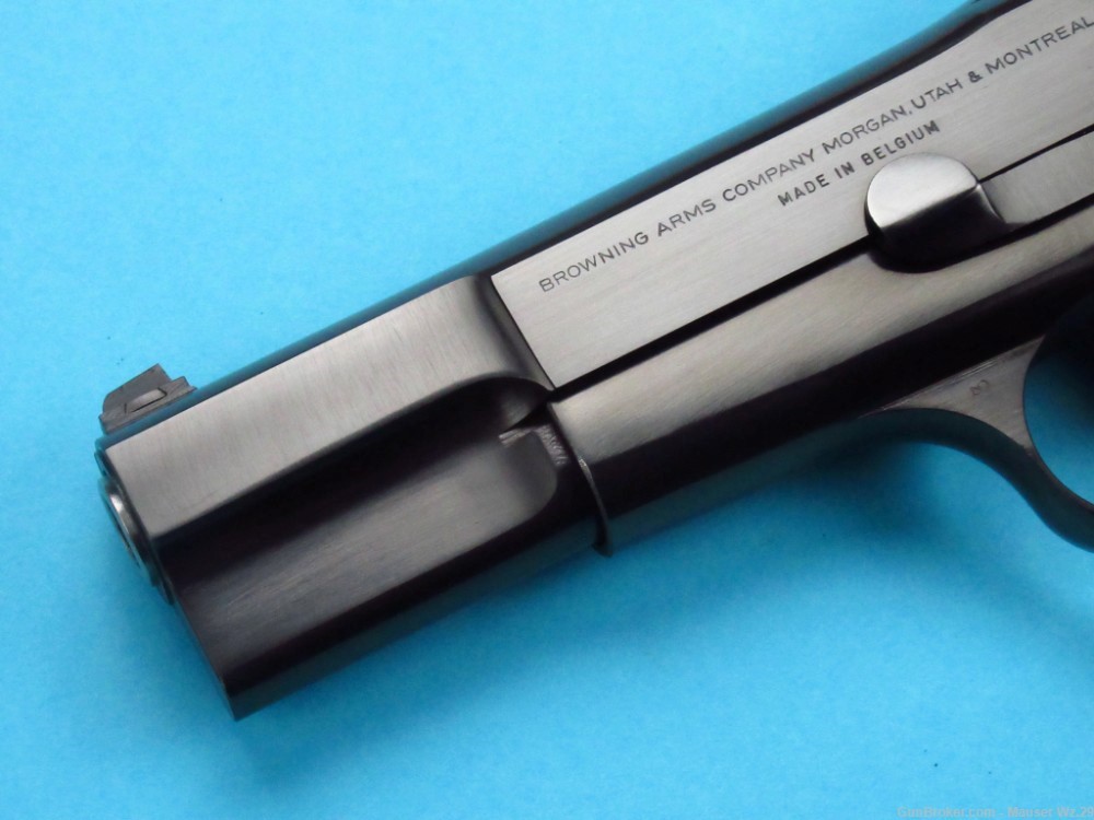 Rare 1973 Tangent slotted Browning Hi Power Belgian pistol 9mm Luger BHP-img-8